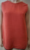 MARNI Women's Pinky Peach Wool Blend Round Neck Sleeveless Top Sz:42 UK10