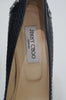 JIMMY CHOO Black Snakeskin Gold Silver Stud High Platform Court Pump Shoes 39.5