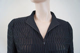 AKRIS Women's Black 100% Silk Slightly Sheer Fabric Detail Evening Jacket Sz: M