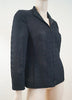 AKRIS Women's Black 100% Silk Slightly Sheer Fabric Detail Evening Jacket Sz: M