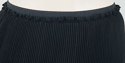 PINKO Designer Black Pleated Sheer Long Length Lined Evening Skirt UK8 IT40 BNWT