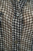 EQUIPMENT FEMME Black Cream Silk Geometric Dogtooth Print Sheer Evening Blouse M