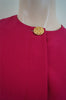 NAZY COOK Vintage Made In France Ladies Hot Pink Evening Jacket Sz: 1 (Small)