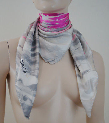 SHANGHAI TANG Lilac 100% Silk Multi Colour Branded Handkerchief Scarf