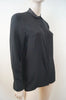 VICTORIA BECKHAM Black Long Sleeve Collared Evening Blouse Shirt Top Sz:3; UK:M