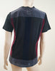 CHRISTOPHER KANE Ladies Grey Blue Black Sheer & Velvet Short Sleeve Top Sz: S