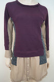 UNDERCOVER CO LTD Multi Colour Knit & Chiffon Jumper Shirt Tunic Dress Sz2; M