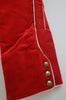 ISABEL MARANT Bauer Red Velvet Cropped Skinny Trousers Pants Sz:42; UK14 BNWT
