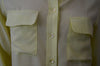 EQUIPMENT FEMME Lime Sherbet Yellow 100% Silk Sheer Evening Blouse M BNWT