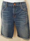 J BRAND Women's Blue Faded Cotton Blend Denim Long Length Casual Shorts Sz:M