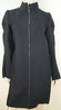 MARNI Midnight Navy Black 100% Virgin Wool Raw Edges Zip Front Coat IT40 UK10