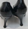 GIORGIO ARMANI Black Leather Patent Velvet Floral High Heel Court Shoes EU40 UK7