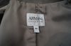 ARMANI COLLEZIONI Grey Soft Lamb Leather & Beige Suede Trim Jacket IT44 UK12