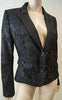 A.F. VANDERVORST Black & Charcoal Abstract Print Formal Blazer Jacket Sz40 UK10