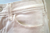 7 FOR ALL MANKIND Womens White Denim Silver Stitch Straight Leg Jeans Sz 26