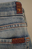 7 FOR ALL MANKIND Womens Blue Denim Faded & Crease Detail Bootcut Jeans Sz 28