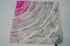 BALENCIAGA Pink & Grey 100% Silk Spiral Print Branded Handkerchief Scarf
