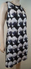 THEYSKENS' THEORY White Grey Navy Sleeveless Abstract Print Short Dress Sz:4 UK8