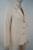 TOAST Women's Cream Beige 100% Cotton Ribbed Lined Formal Blazer Jacket UK8