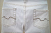 7 FOR ALL MANKIND Womens White Denim Silver Stitch Straight Leg Jeans Sz 26