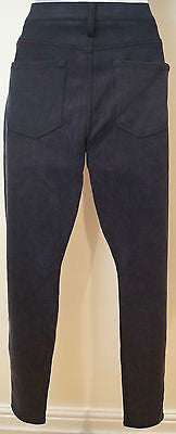 7 FOR ALL MANKIND Women's Midnight Navy Blue Sheen Skinny Trousers Jeans Sz 28