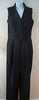 ALEXANDER MCQUEEN Black Wool & Silk V Neck Sleeveless Tuxedo Jumpsuit Sz:44 UK12