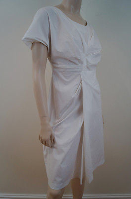VERA WANG White Cotton & Silk Summer Dress EU40; UK10/12 US6 BNWT
