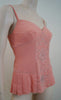 ELEMENTS AMANDA WAKELEY Peachy Pink Diamante & Pleat Sleeveless Evening Top UK8