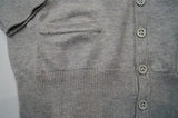 SCOTCH SHRUNK Boy's Pale Grey Knitted 100% Cotton V Neck Cardigan Top BNWT