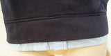 SCOTCH SHRUNK Boys Navy Hoodie Sweatshirt W Attached Shirt Collar & Tails BNWT