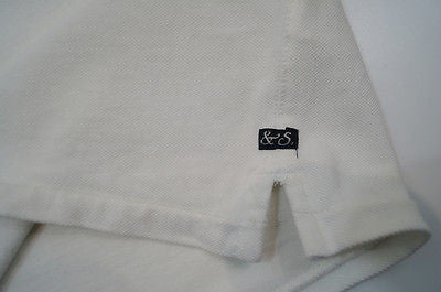 SCOTCH SHRUNK Winter White Worked Out Short Sleeve Collared Polo Shirt Top BNWT