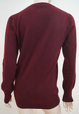 BRUNELLO CUCINELLI Burgundy Red Cashmere V-Neck Casual Jumper Sweater Top Sz XXL