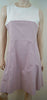 JOSEPH Lilac Pink & Cream Cotton Poplin Stretch DONNA Sleeveless Dress 42 UK14