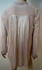 PINKO Dusky Pink & Gold Pleated Rear Collarless Long Sleeve Blouse Top UK12