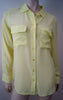 EQUIPMENT FEMME Lime Sherbet Yellow 100% Silk Sheer Evening Blouse M BNWT