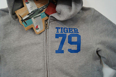 SCOTCH SHRUNK Boys Pale Grey Tiger 79 Motif Hoodie Sweatshirt Sweater Top BNWT
