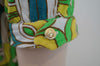 T-BAGS LOS ANGELES Bold Geometric Print Gold Tone Belted Mini Dress Sz:M