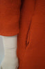 3.1 PHILLIP LIM Deep Orange Wool 3/4 Sleeve Lined Shift Mini Dress US10; UK14