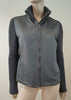 AKRIS PUNTO Grey Sheen Jacket With Wool Ribbed Sleeves & Collar Sz:40; UK12;