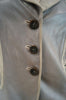 ARMANI COLLEZIONI Grey Soft Lamb Leather & Beige Suede Trim Jacket IT44 UK12