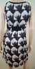 THEYSKENS' THEORY White Grey Navy Sleeveless Abstract Print Short Dress Sz:4 UK8