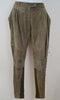 BARBARA BUI Khaki 100% Lambs Leather Suede Tapered Tie Leg Trousers Pants Sz38