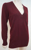 BRUNELLO CUCINELLI Burgundy Red Cashmere V-Neck Casual Jumper Sweater Top Sz XXL