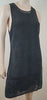 THEORY Grey Black Wash Sleeveless Knit Crochet Short Mini Shift Dress Sz:L BNWT