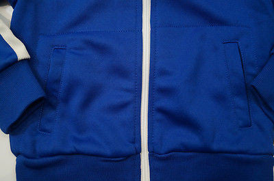 SCOTCH SHRUNK Boy's Bright Blue & White Zip Front Casual Track Jacket Top BNWT