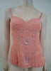 ELEMENTS AMANDA WAKELEY Peachy Pink Diamante & Pleat Sleeveless Evening Top UK8