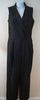 ALEXANDER MCQUEEN Black Wool & Silk V Neck Sleeveless Tuxedo Jumpsuit Sz:44 UK12