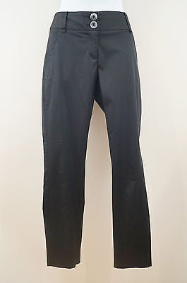PINKO Designer Black Ladies Faux Leather Skinny Trousers Pants UK10; IT42