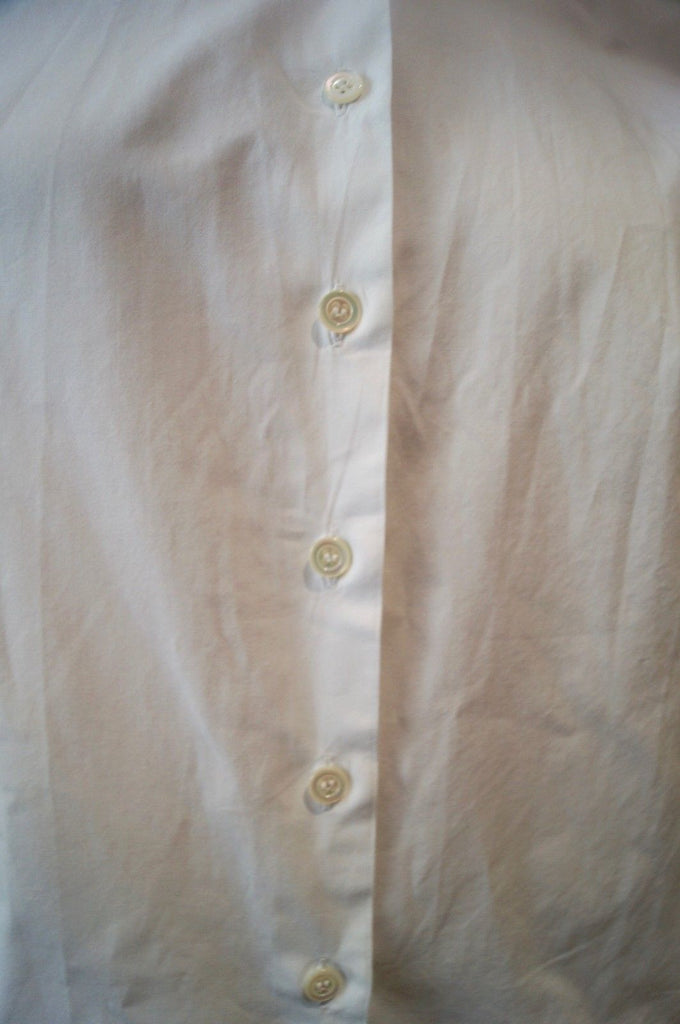 AGNES B PARIS White 100% Cotton Collared Formal Blouse Shirt Top Sz40 UK12