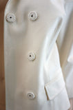 ALESSANDRO DELL'ACQUA Cream / Ivory 3/4 Sleeve Fitted Jacket UK12; US8